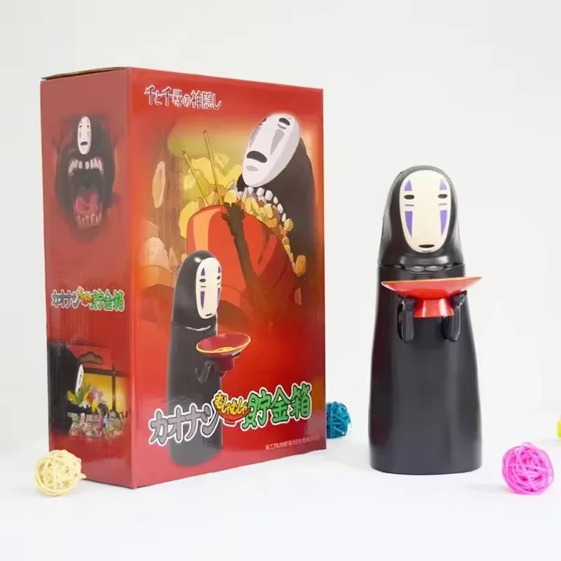 No Face Man Anime Figure Saving Pot Spirited Away Piggy Bank Figurine Automatic Eat Coin Collectible Birthday Gifts for Children