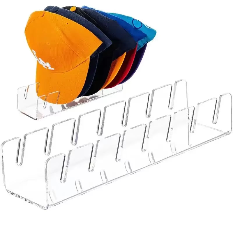 Hot Sale Baseball Cap Racks Stackable Rectangular Acrylic Hat Organizer Stand for Baseball Caps Display and Organizer