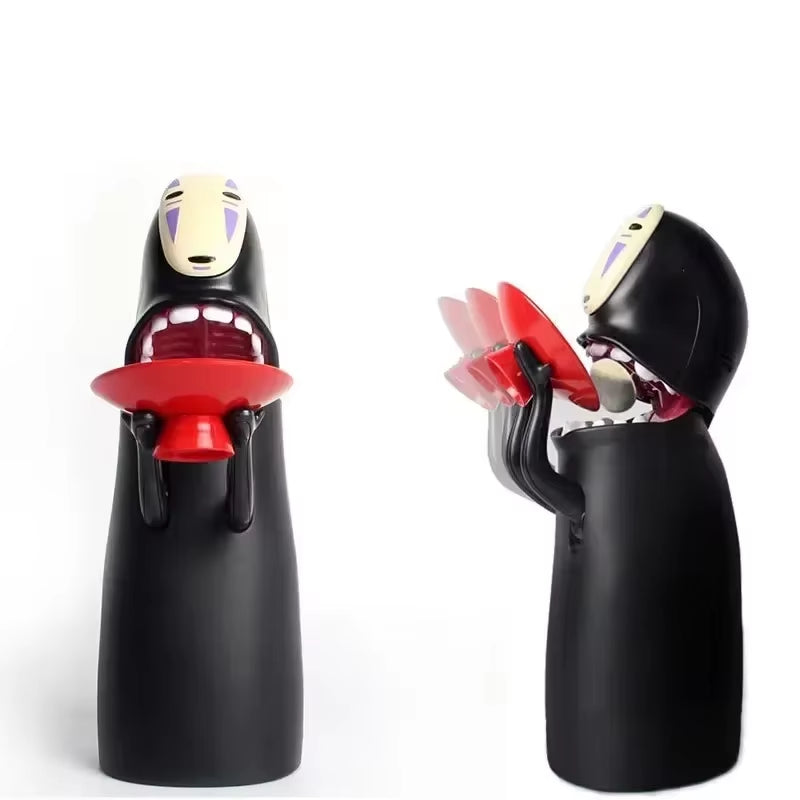 No Face Man Anime Figure Saving Pot Spirited Away Piggy Bank Figurine Automatic Eat Coin Collectible Birthday Gifts for Children