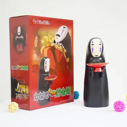 No Face Man Anime Figure Saving Pot Spirited Away Piggy Bank Figurine Automatic Eat Coin Collectible Birthday Gifts for Children