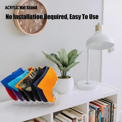 Hot Sale Baseball Cap Racks Stackable Rectangular Acrylic Hat Organizer Stand for Baseball Caps Display and Organizer