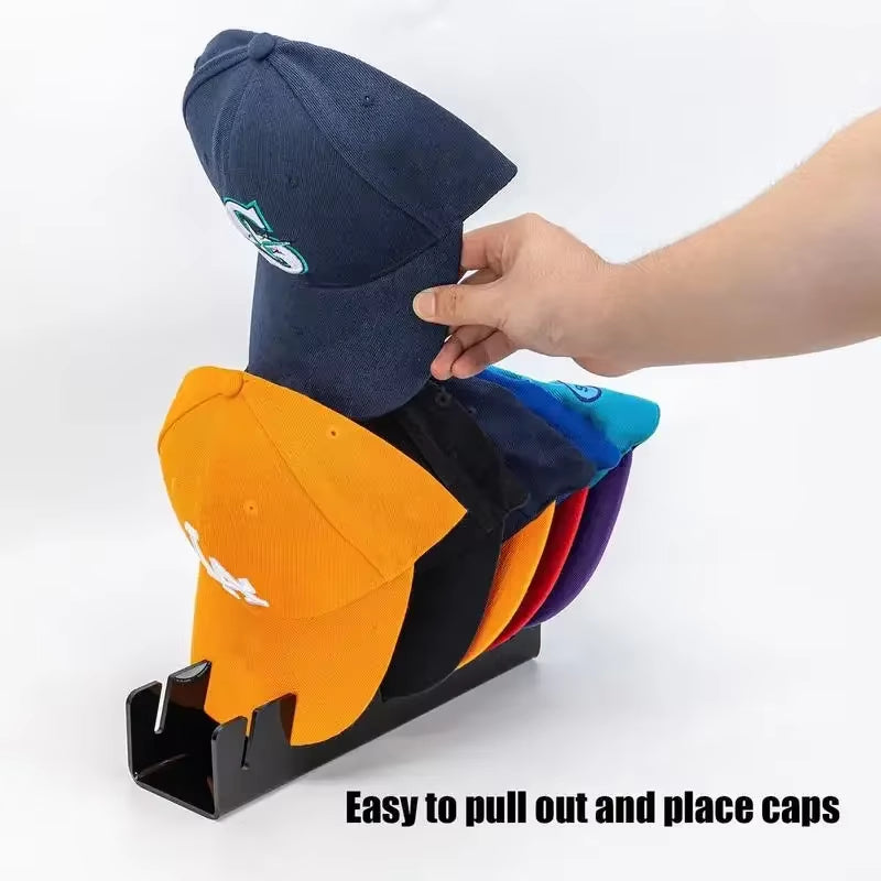 Hot Sale Baseball Cap Racks Stackable Rectangular Acrylic Hat Organizer Stand for Baseball Caps Display and Organizer