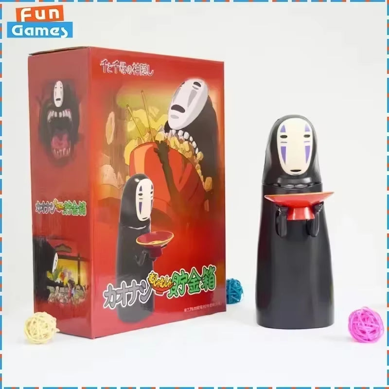No Face Man Anime Figure Saving Pot Spirited Away Piggy Bank Figurine Automatic Eat Coin Collectible Birthday Gifts for Children