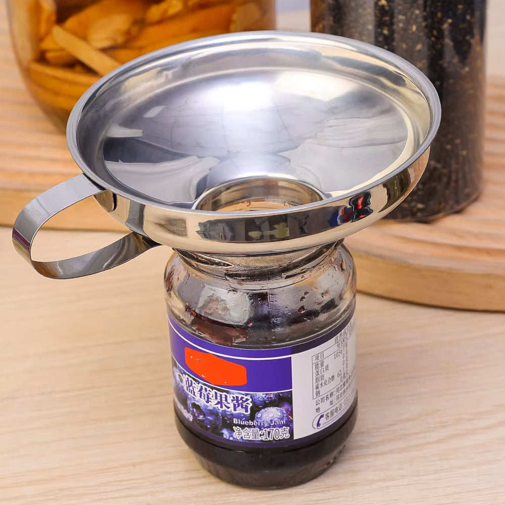 Stainless Steel Strainer Wine Lifting Spoon Funnel Pouring Wide Mouth Funnel with Detachable Filter Oil Kitchen Portable Gadgets