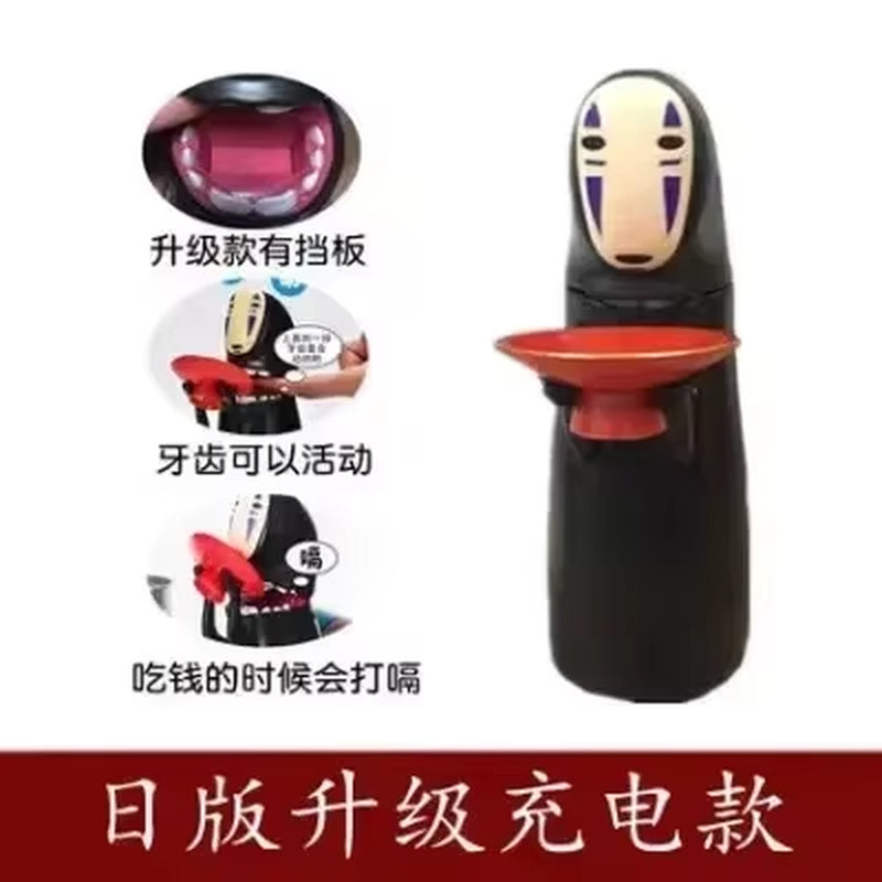 No Face Man Anime Figure Saving Pot Spirited Away Piggy Bank Figurine Automatic Eat Coin Collectible Birthday Gifts for Children
